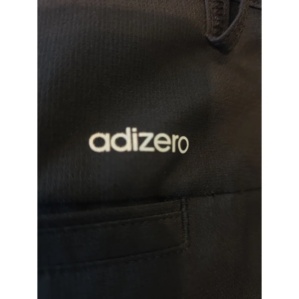 Adidas Golf Pants Mens 34x32 Black Lightweight Flat Front Travel Pants